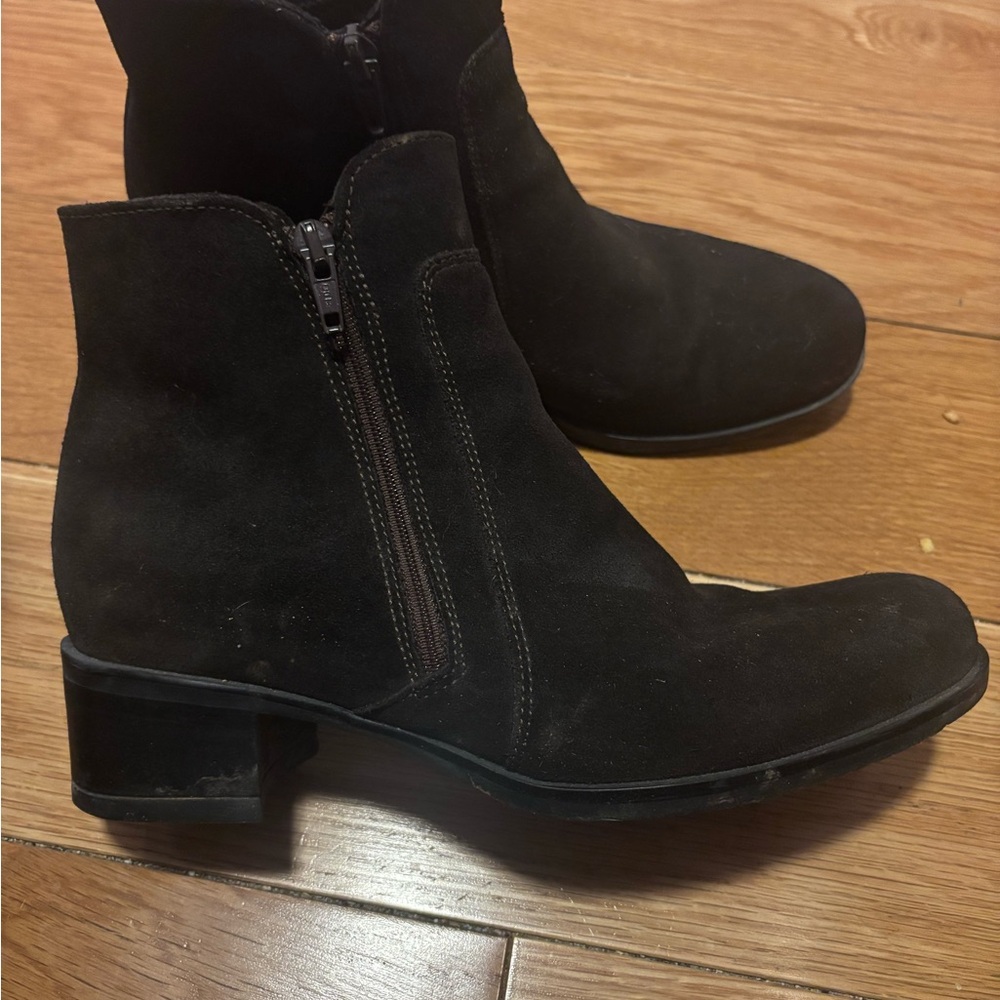 Dark Brown Suede Ankle Boots 7.5
